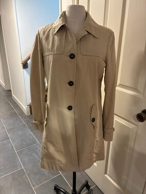 MaxMara Beige Trench Coat with Button Front